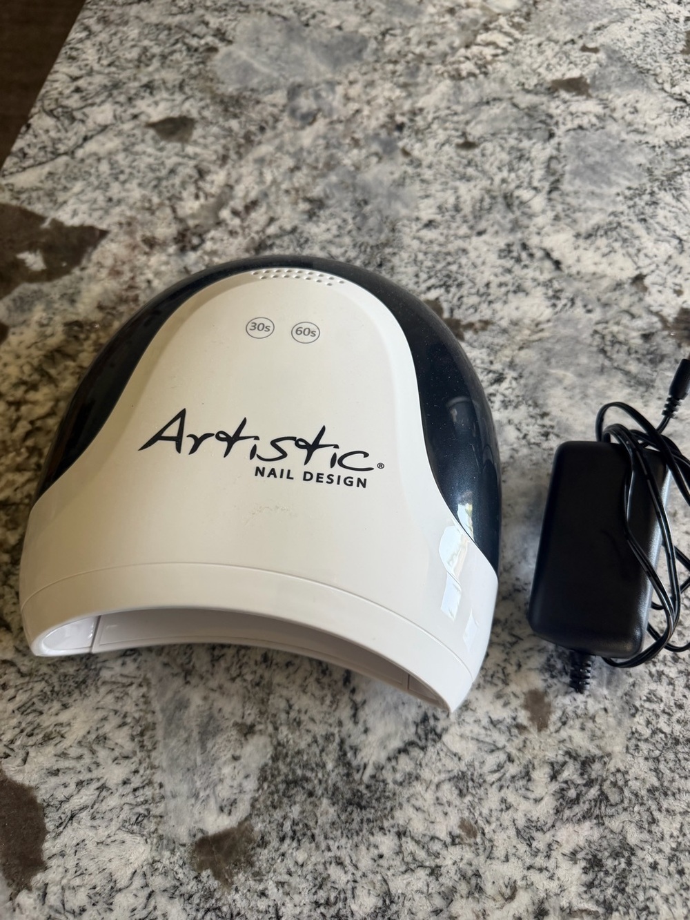 Artistic Nail Design LED Nail Lamp - White and Black